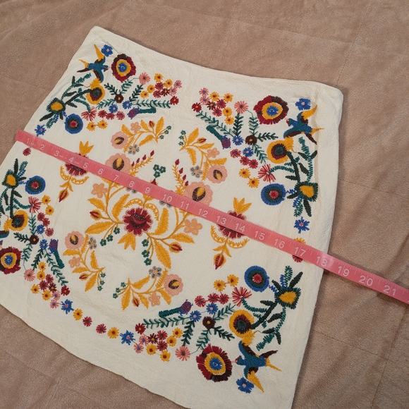 Umgee Cream Skirt with Multicolor Floral Design - Picture 5 of 10